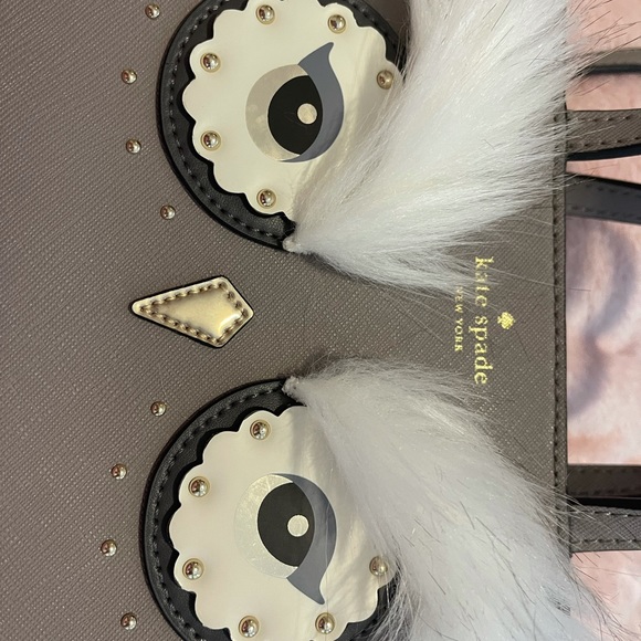 Kate spade mini grey owl purse - Picture 4 of 5